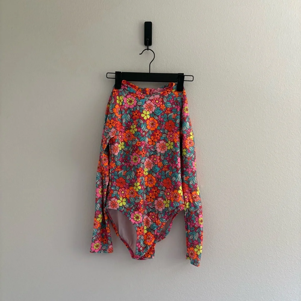 Cat & Jack • Bright Floral Long Sleeve Bathing Suit
